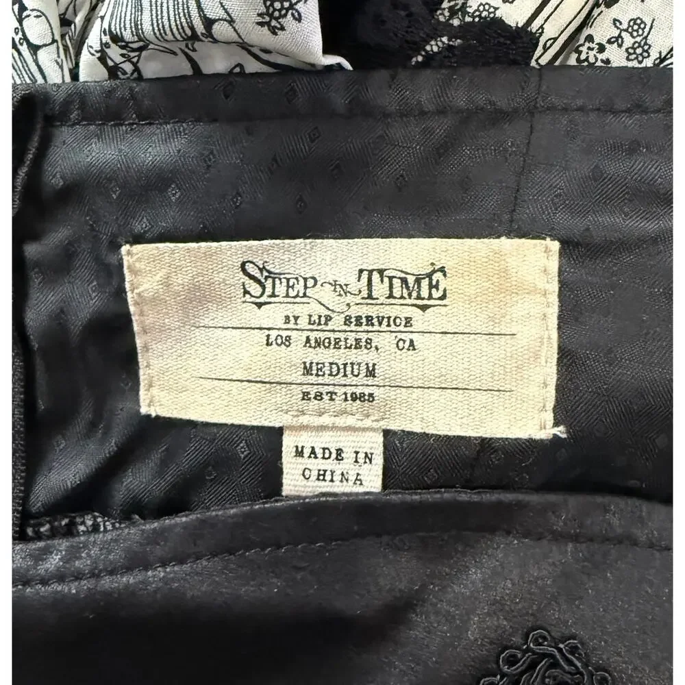 Vintage Lip Service Winchester Emporium Steampunk Victorian High Waist Skirt - Picture 12 of 13